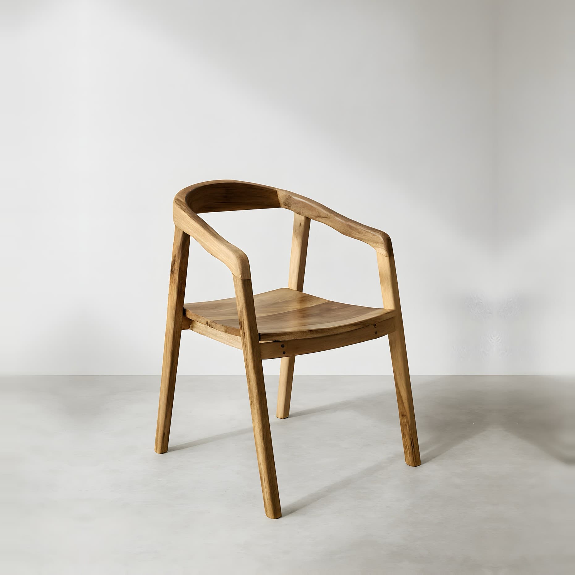 SILLA TECA MADERA